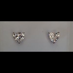Nadri Heart Shaped CZ Earrings